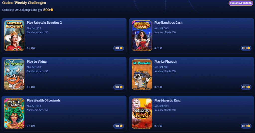 Casombie casino challenges