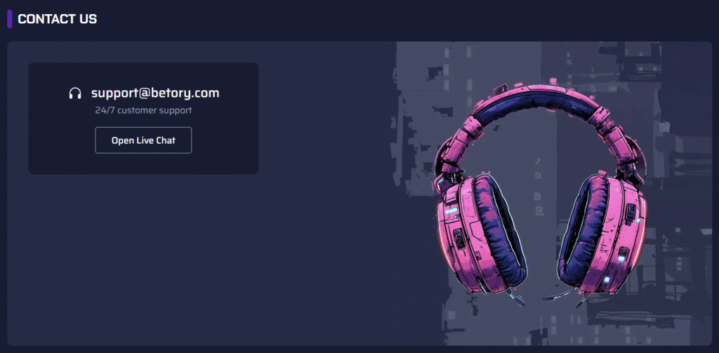 Betory customer support