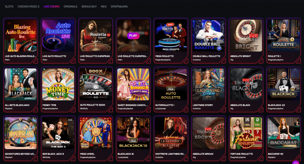bitstrike live casino games