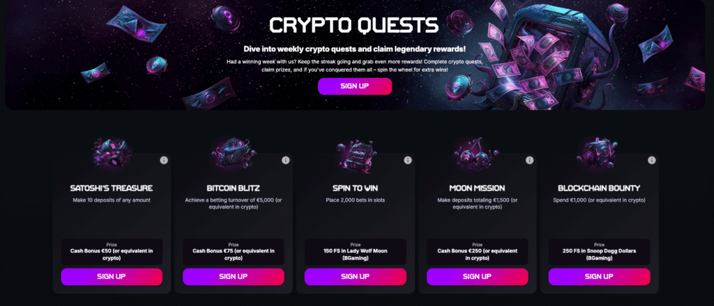 bitstrike crypto quests