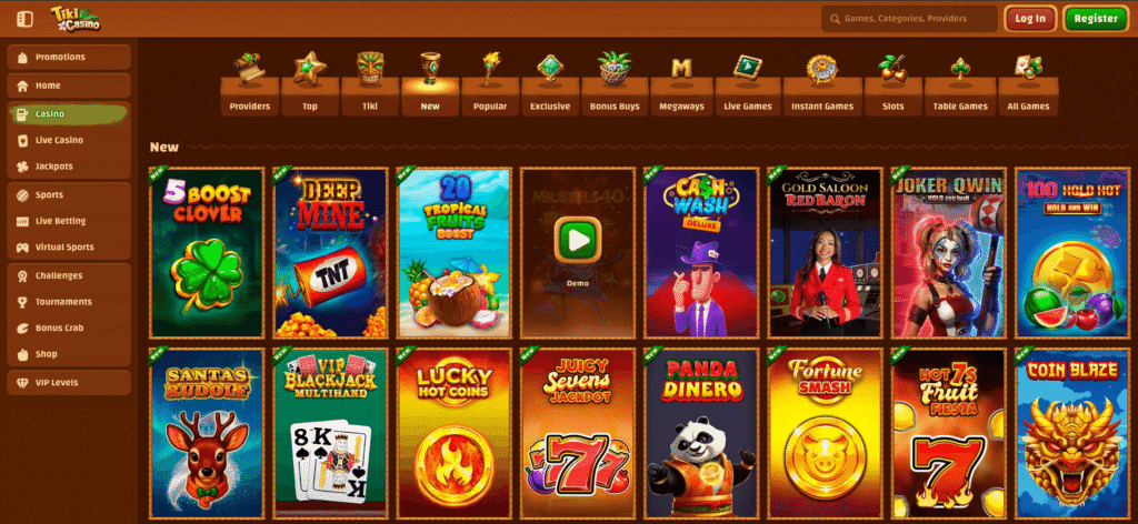 tiki casino games